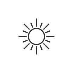 Aufkleber - Sun icon vector isolated. Sun line vector icons. sun logo design inspiration