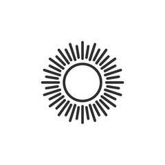 Poster - Sun icon vector isolated. Sun line vector icons. sun logo design inspiration