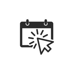 Poster - Flat calendar Web Mobile icon vector. Calender on the wall symbol logo design inspiration