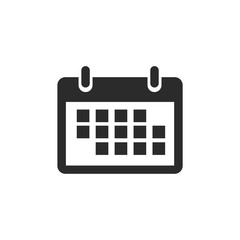 Leinwandbilder - Flat calendar Web Mobile icon vector. Calender on the wall symbol logo design inspiration