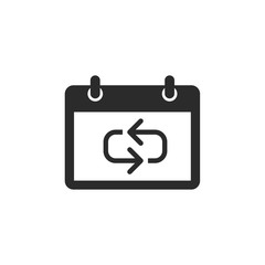 Leinwandbilder - Flat calendar Web Mobile icon vector. Calender on the wall symbol logo design inspiration