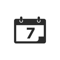 Poster - Flat calendar Web Mobile icon vector. Calender on the wall symbol logo design inspiration