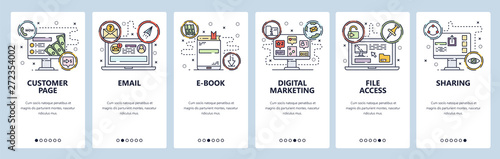 Mobile App Onboarding Screens Email Ebook Digital Marketing