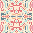© Irina - Flower motif, lines. Handmade mural . Creative fabric, textiles. The idea of design wallpaper, tile, packaging, background. Handmade seamless pattern in oriental style.