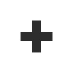 Aufkleber - Plus Icon vector illustration. Add icon. Addition sign. Medical Plus symbol. Plus logo design inspiration