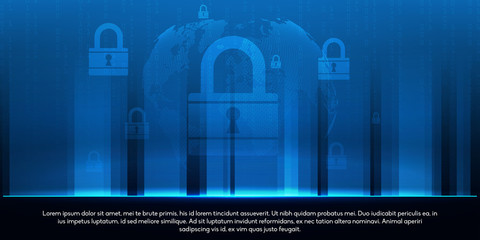 Canvas Print - future cyber technology web services for business and internet project. cyber security and informati