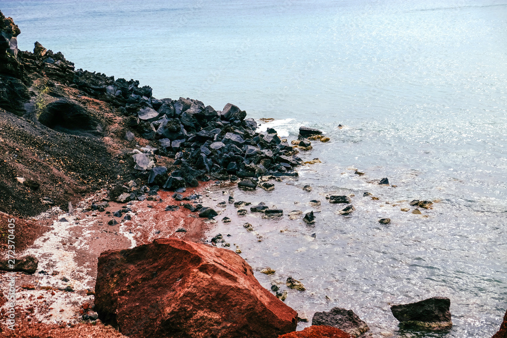 Beautiful view of sea coast at resort
