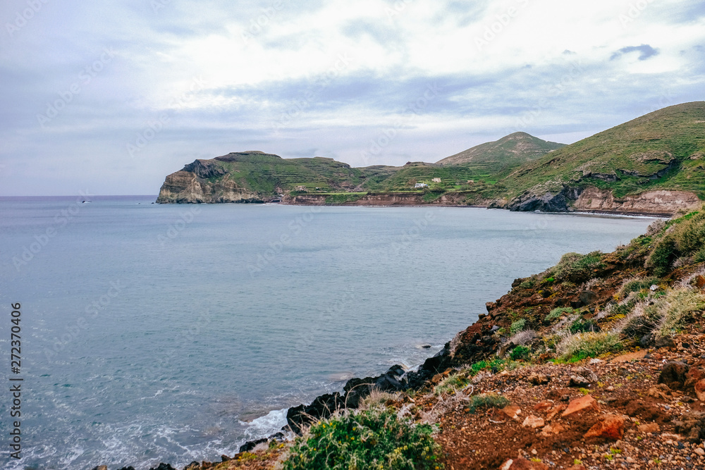 Beautiful view of sea coast at resort