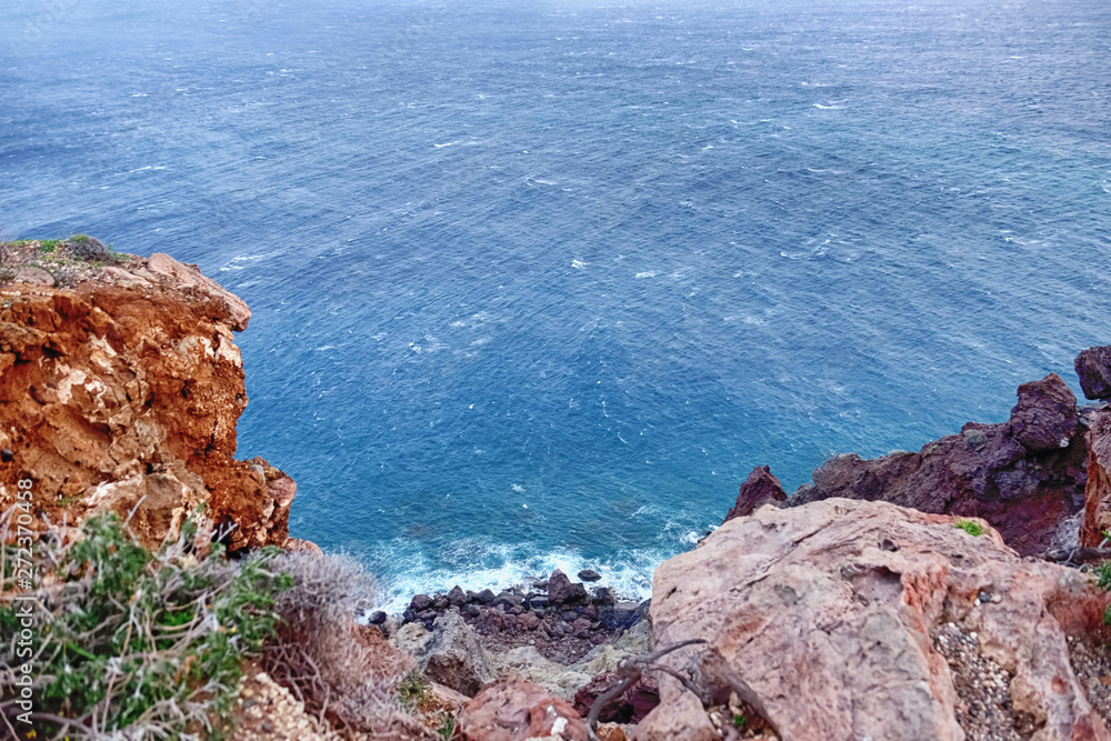 Beautiful view of sea from mountain