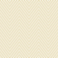 Stylish Linear Chevron. Seamless Vector Pattern In Gold