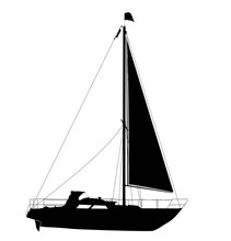 Sailing Yacht Silhouette