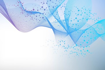 Wall Mural - structure molecule and communication. dna, atom, neurons. scientific concept for your design. connec
