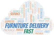 Furniture Delivery word cloud. Wordcloud made with text only.