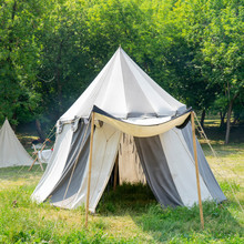 White Marching Tent Of The Medieval War.