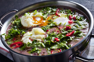 Wall Mural - hot mexican spicy red kidney Bean Soup