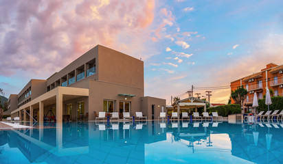 Swimming pool at the summer holydays resort