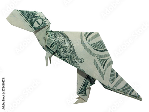 Money Origami T Rex Tyrannosaurus Dinosaur Folded With Real