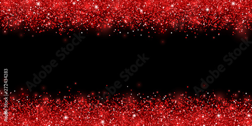 Obrazy czerwone  szeroki-czerwony-brokat-na-czarnym-tle-wektor