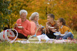 © aletia2011 - Portrait of family on picnic in autumn