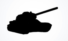 Tank. Vector Drawing
