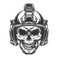 Sticker - Vintage military monochrome concept