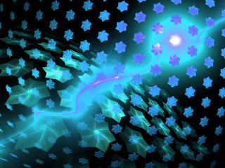 Star field. Abstract 3d techno background.