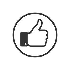 Poster - like icon vector. Thumbs up icons. social media symbol. Like icon. Thumbs up