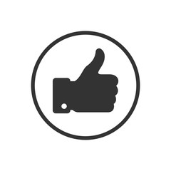 Poster - like icon vector. Thumbs up icons. social media symbol. Like icon. Thumbs up
