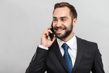 Sticker - Handsome confident businessman wearing suit standing