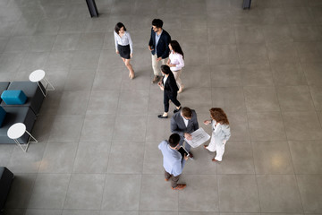 Wall Mural - group of architects and business people working together