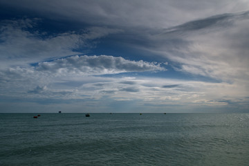 horizon,seascape,clouds,weather,boat,sea,beautiful,blue,nature,sea, sky, water,