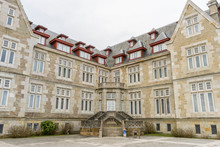 Palacio De La Magdalena In The City Of Santander, North Of Spain. Building Of Eclectic Architecture And English Influence Next To The Cantabrian Sea