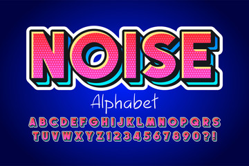 Colorful 3d display font design, alphabet, letters