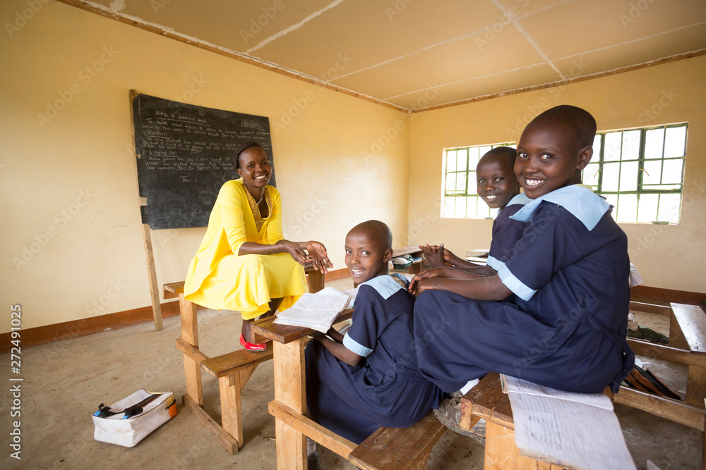 School girls in classroom. Stock Photo | Adobe Stock