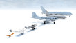 3D illustration of flight evolution