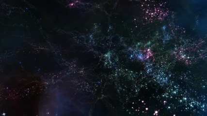 Wall Mural - Space 2433: Traveling through star fields in deep space (Loop).