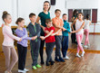 © JackF - Boys and girls studying folk dance in studio