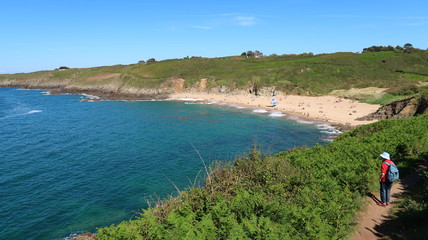 Wall Mural - Panorama sur la plage du Saussaye à Cancale en Bretagne (France)