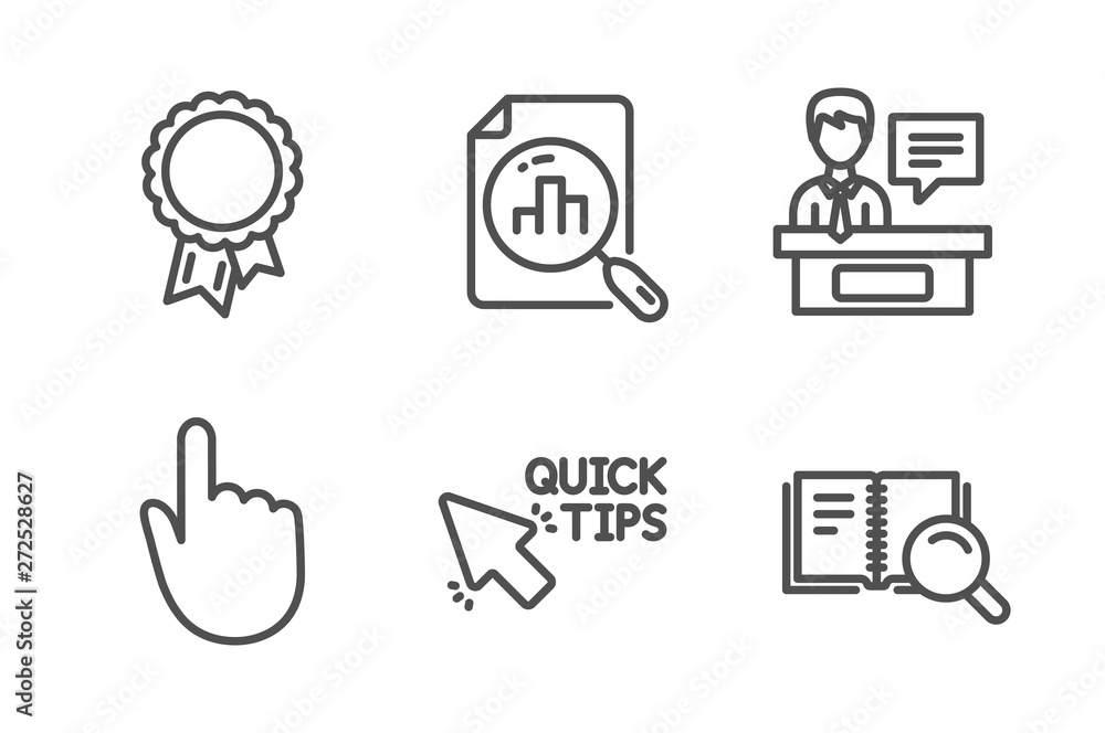 Analytics graph, Success and Exhibitors icons simple set. Hand click ...