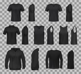 Wall Mural - Women shirts clothes black 3D template models