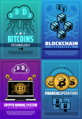 Poster - Cryptocurrency bitcoin crypto money technology