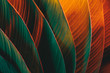 © Wizemark/Stocksy - Palm leaf pattern lit with colorful lights