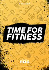 Wall Mural - Fitness Gym Motivation Quote. Grunge Poster Concept.