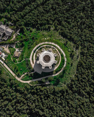 castel del monte puglia italy aerial drone castle