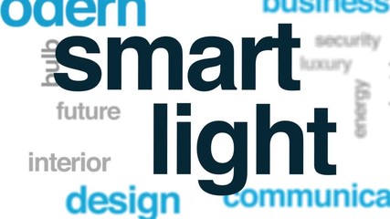 Poster - Smart light animated word cloud, text design animation. Kinetic typography.