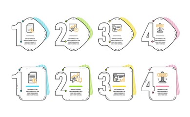 Wall Mural - web report, financial documents and accounting icons simple set. attraction sign. graph chart, check