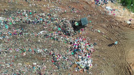 Poster - Plastic pollution crisis. Trash sent to Malaysia for recycling is instead dumped in a giant garbage mountain