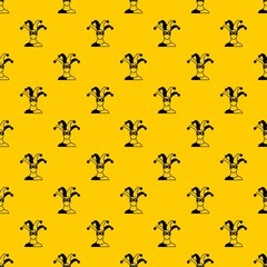 Wall Mural - Jester pattern seamless vector repeat geometric yellow for any design