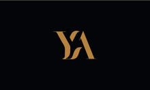 YA Logo Design Template Vector Illustration
