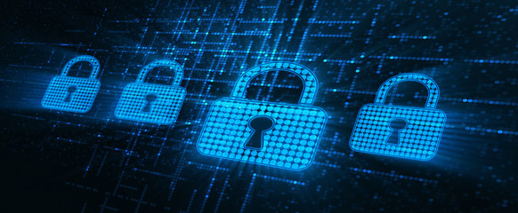 Wall Mural - cyber security data protection business privacy concept